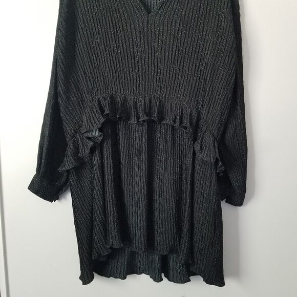 Zara Mini Ruffle Black Polka Dot Dress size XS - Picture 12 of 12